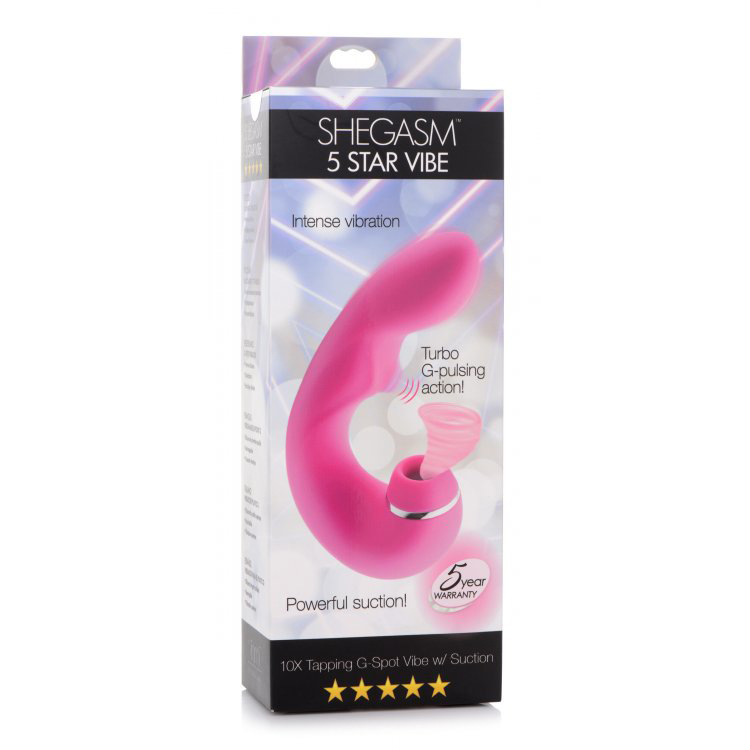 Inmi Shegasm 5 Star Tapping G-Spot Vibe W/ Suction Pink