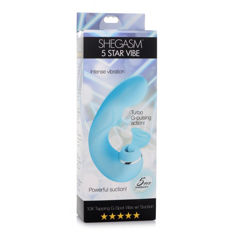 Inmi Shegasm 5 Star Tapping G-Spot Vibe W/ Suction Teal
