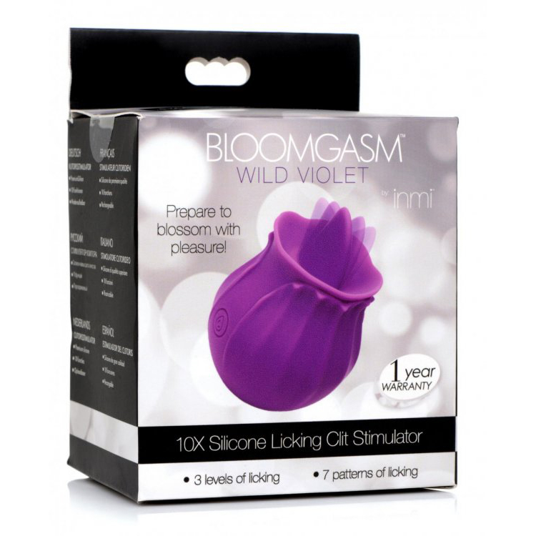 Inmi Bloomgasm Wild Violet Licking Silicone Stimulator Inmi Bloomgasm Wild Violet Licking Silicone Stimulator