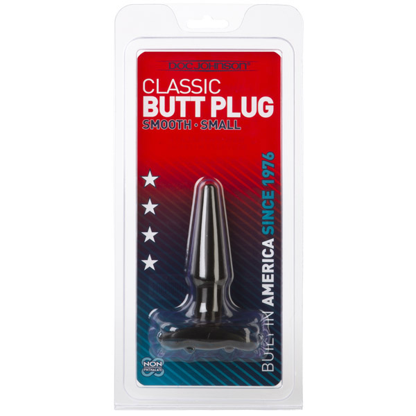 Classic Butt Plug - Smooth - Small Black