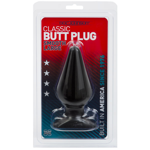 Classic Butt Plug - Smooth - Large Black