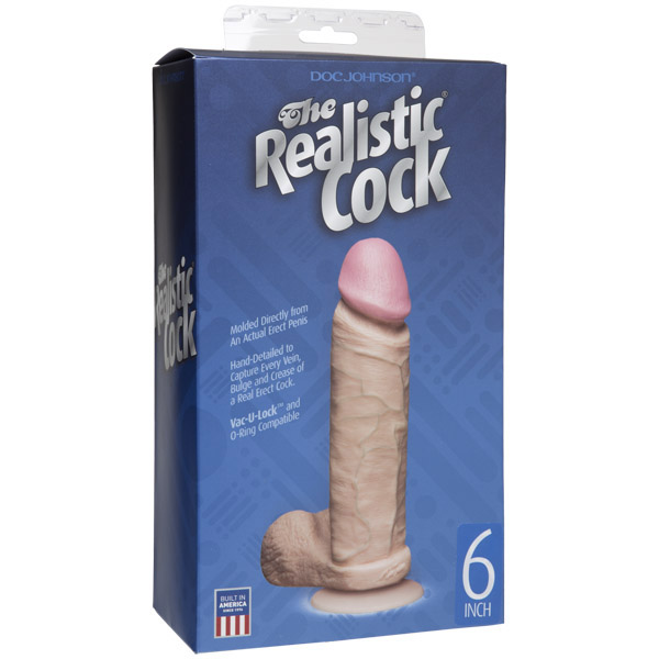 The Realistic Cock - 6" White