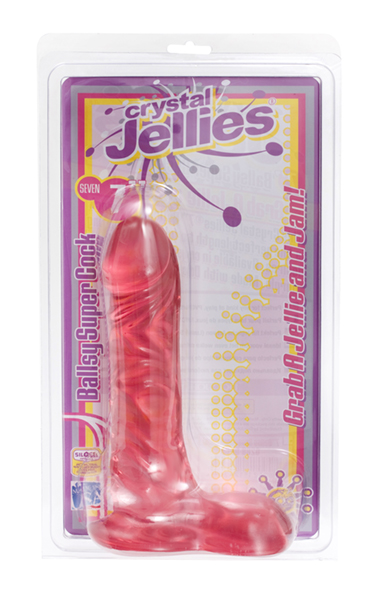 Crystal Jellies - 7" Ballsy Super Cock Pink